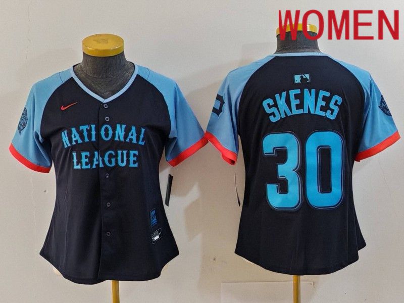 Women Pittsburgh Pirates #30 Skenes Blue All star 2024 Nike MLB Jersey style 3